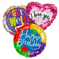 Assorted Balloons - Why not give your floral gift that extra splash of delight by adding a balloon. We stock balloons for all occasions Birthdays, Anniversaries, I love you, Get well soon, Congratualtions, Good luck, Baby boy, Baby girl. This product is only available for delivery as an add on product.

We do also make balloon bouquets on request. These can be delivered without flowers at a cost of £25.00. If you would like to send a ballon bouquet please call us directly on 0191 2522553 . Our opening hours are Monday to Saturday 9.00-5.30 or email us at sales@thegardenshopflorist.com and we can discuss your requirements. Payment for this can be made over the telephone.

At The Garden Shop Florist we are delighted to present this product available for flower delivery in Whitley Bay and surrounding areas