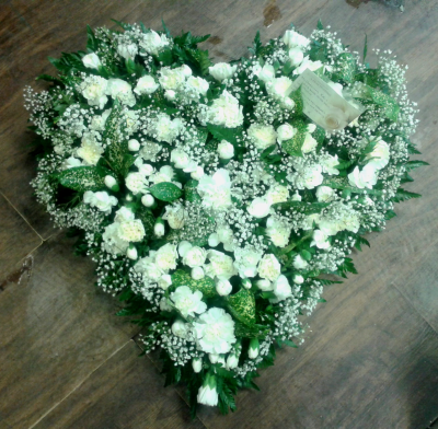 Loose Heart - Funeral wreaths made to order by The Garden Shop Florist here in Whitley Bay . Hand delivered order online today