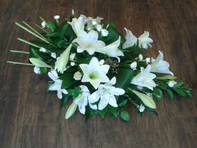 Lily Tied Sheaf - Order Lily spray for funeral flower delivery in Whitley Bay. Order online today hand made by The Garden Shop Florist