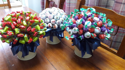 Sweet Celebration Pot - Sweet bouquets order online today from The Garden Shop Florist in Whitley Bay. Sweets delivery Whitley Bay.